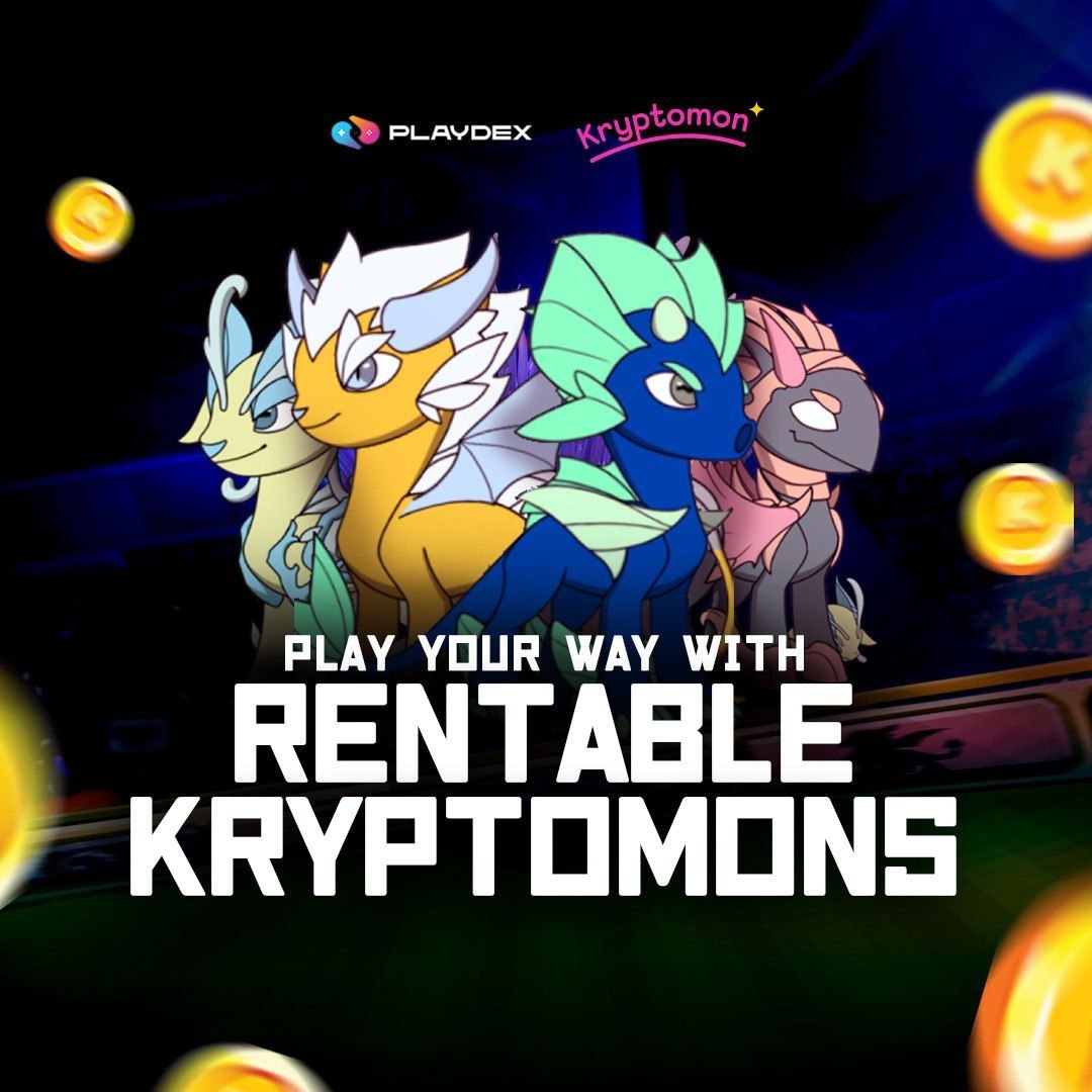 kryptomonbrasil's tweet photo. Novidades emocionantes!  🎉 Os NFTs Kryptomon acabaram de receber uma grande atualização:
Capacidade de alugar!

Graças ao nosso marketplace parceiro Playdex, agora você pode:
💰 Ganhe alguns $KMON mesmo quando não estiver usando seus Kryptomons! https://t.co/vc1fRt8T8B