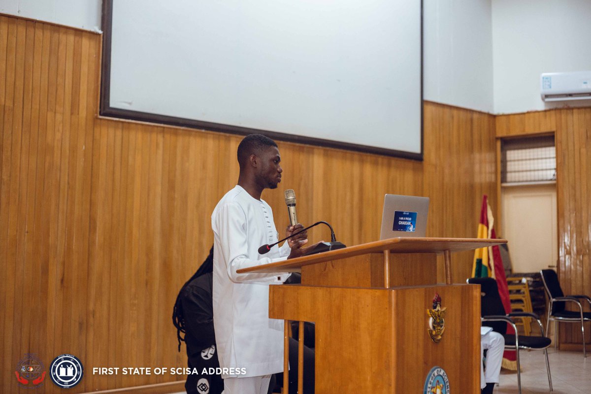 thescisaknust's tweet photo. 📸 STATE OF SCISA ADDRESS;
Every administration works within a prepared budget and I cannot use my budget to fund someone's project
Master Daniel Adjei explains on why the previous administration’s bursary hasn't been disbursed.
#WeHoldTheWorld | #StateOfSCISA https://t.co/EDNhCQTkhr