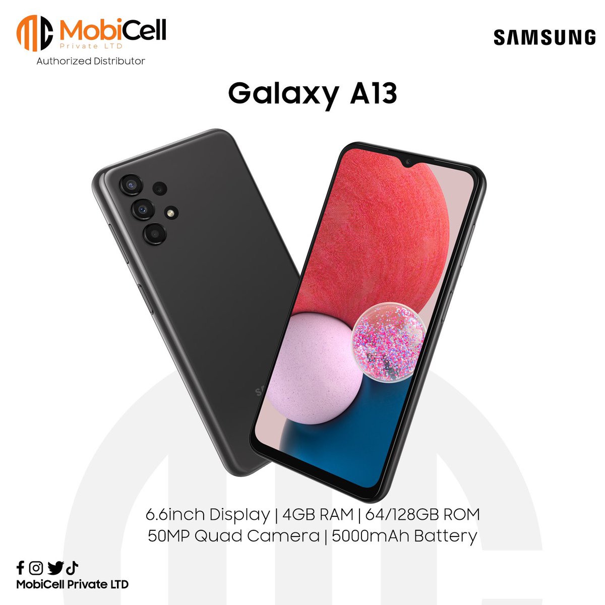 mobicellpvtltd's tweet photo. Expand your view to the 6.6-inch Infinity-V Display of Galaxy A13 and see what you've been missing. And with FHD+ technology, your everyday content looks sharp, crisp and clear.

#mobicell #mobicellpakistan #Samsung #smartphone 
#Samsung #mobicell #Amazingpicture #memories https://t.co/ZUjs26K7ZE