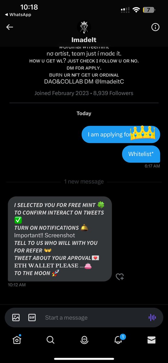 kens_dev's tweet photo. Yay! I got selected for free mint #imadeitlist thank you so much @ImadeItNFT 🤍
I refer @lopemi_ https://t.co/amwALQSPgo