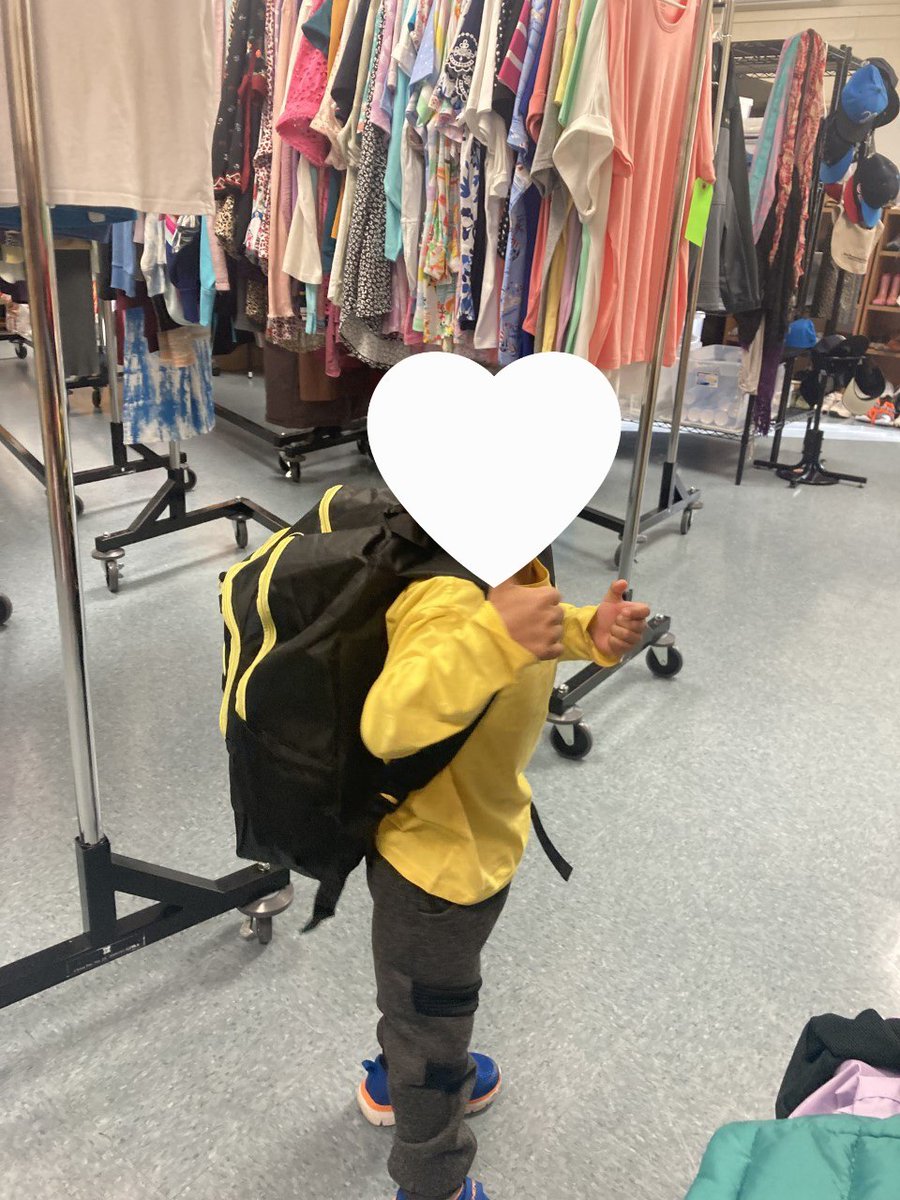 Our ML students at Ardrey Kell High are donating the items to our HOPE Boutique. I am so proud of them and their ML Teacher. 
Our student at IC was smiling so big that it melted my ❤️!