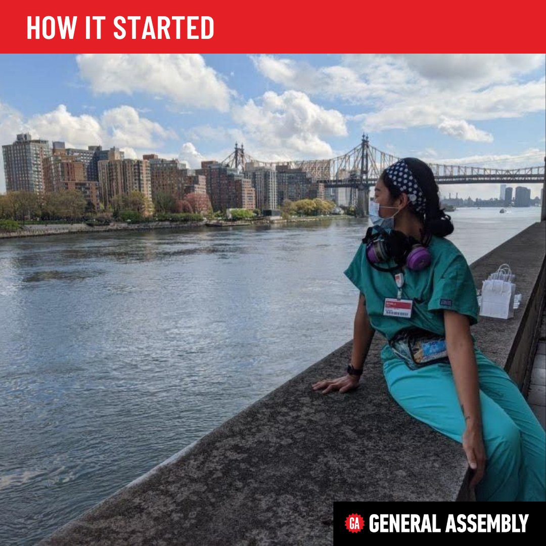 GA's tweet image. 3 years since working as a respiratory therapist in New York City during the height of the pandemic, GA Student Michelle C. is transitioning to a career in #UXDesign—still with patient care in mind as she realizes the importance of good UX in life-saving devices. #UXBootcamp