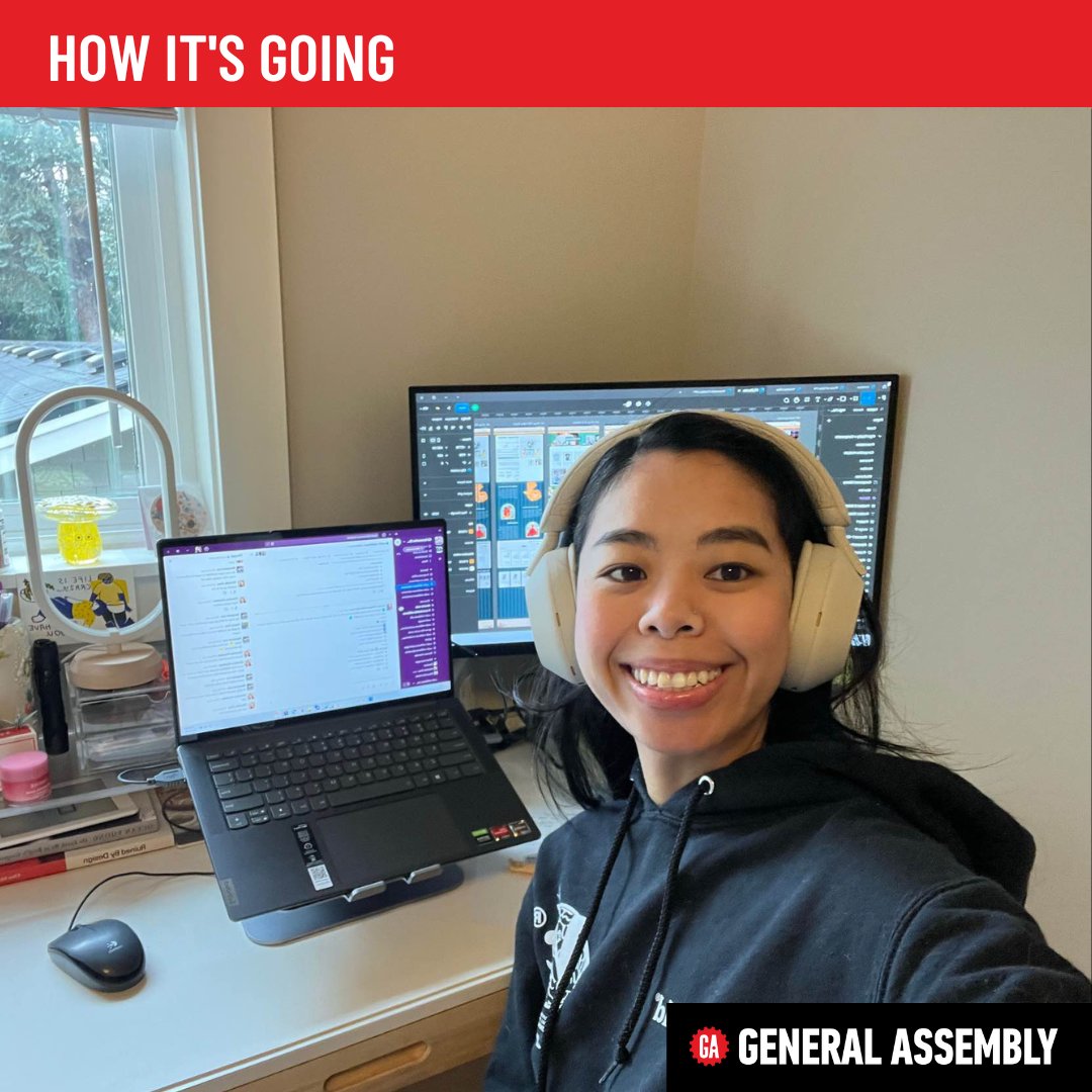 GA's tweet image. 3 years since working as a respiratory therapist in New York City during the height of the pandemic, GA Student Michelle C. is transitioning to a career in #UXDesign—still with patient care in mind as she realizes the importance of good UX in life-saving devices. #UXBootcamp