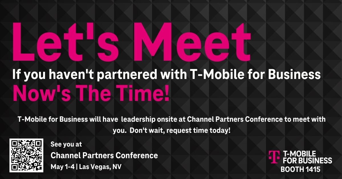 Join #TMOPartnerProgram at #CPEXPO, May 1-4, &amp; Explore the #MagentaExperience in our Exhibit #1415. We'll show how T-Mobile 5G &amp; our partners can facilitate an elevated customer experience! Select Magenta Booth Experience on the form tmo.so/436D18!

#TMobileforBusiness