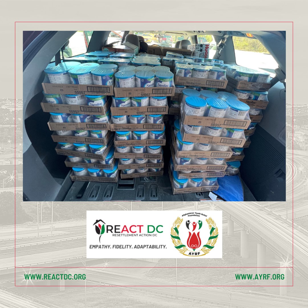 reactdcorg's tweet photo. Massive Thank You to Afghanistan Youth Relief Foundation for another generous donation of children's items for REACT DC. Your support of our REACTwomen's program is truly appreciated! 🙏👶 #AYRF #REACTDC #ThankYou https://t.co/j1asmlw8JI