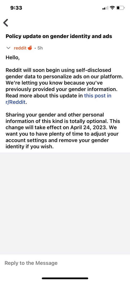 Jim79190737's tweet photo. #reddit 
So if you pretend to be a different sex I guess Reddit will indulge you now. https://t.co/c9nxwL8kMK