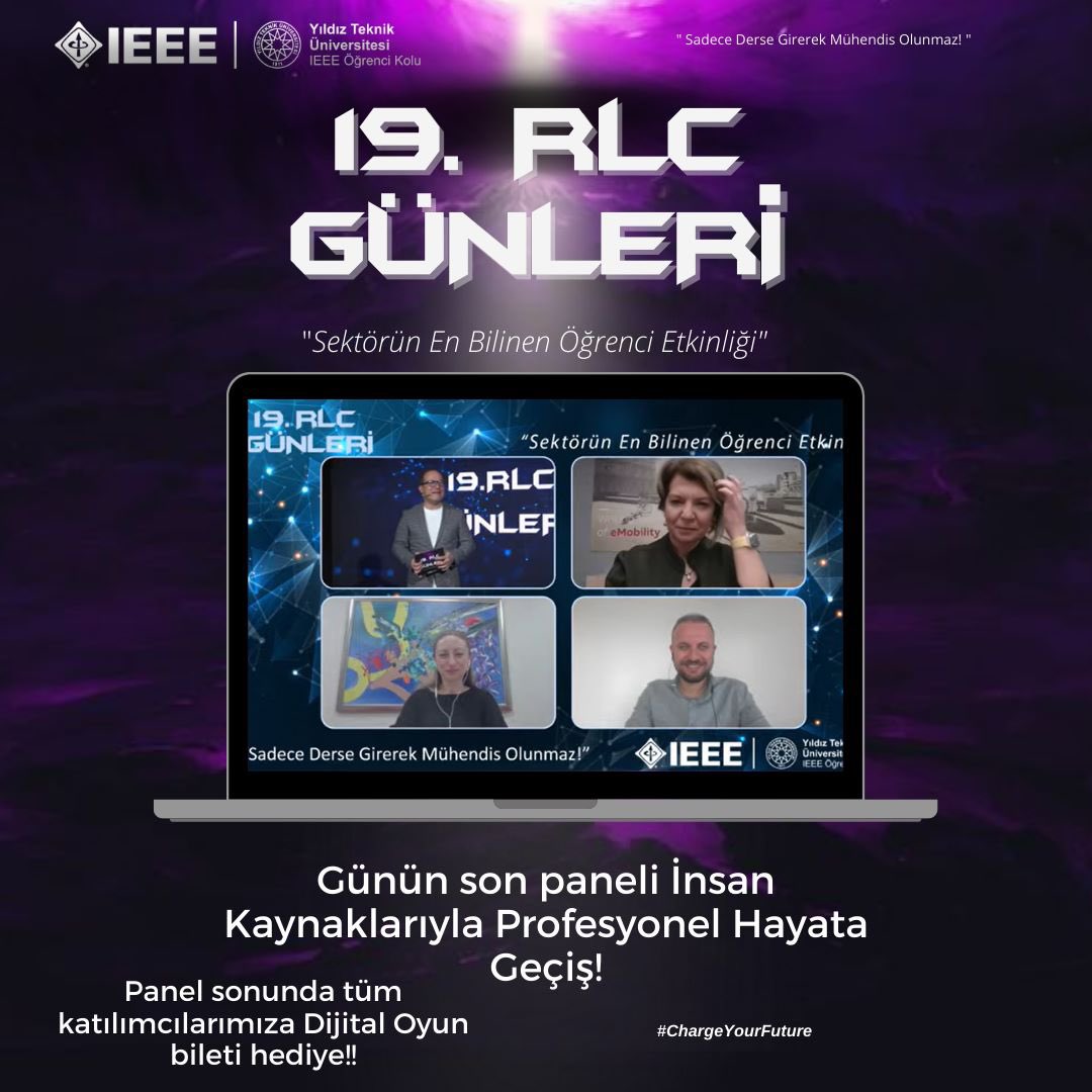 rlcgunleri's tweet photo. 19. RLC Günleri'nin ikinci gününü "İnsan Kaynaklarıyla Profesyonel Hayata Geçiş"Paneli ile birazdan tamamlayacağız! Siz de donanımlı panelistlerimizle tanışma fırsatı yakalamak istiyorsanız panelimize katılmayı unutmayın!
#ChargeYourFuture https://t.co/BPTCSLDDSk