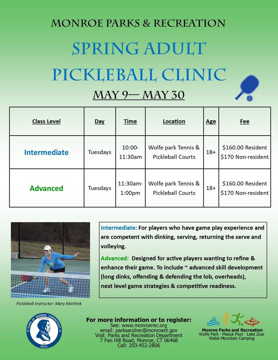 Another opportunity to learn this game. Register today! MonroeRec.org