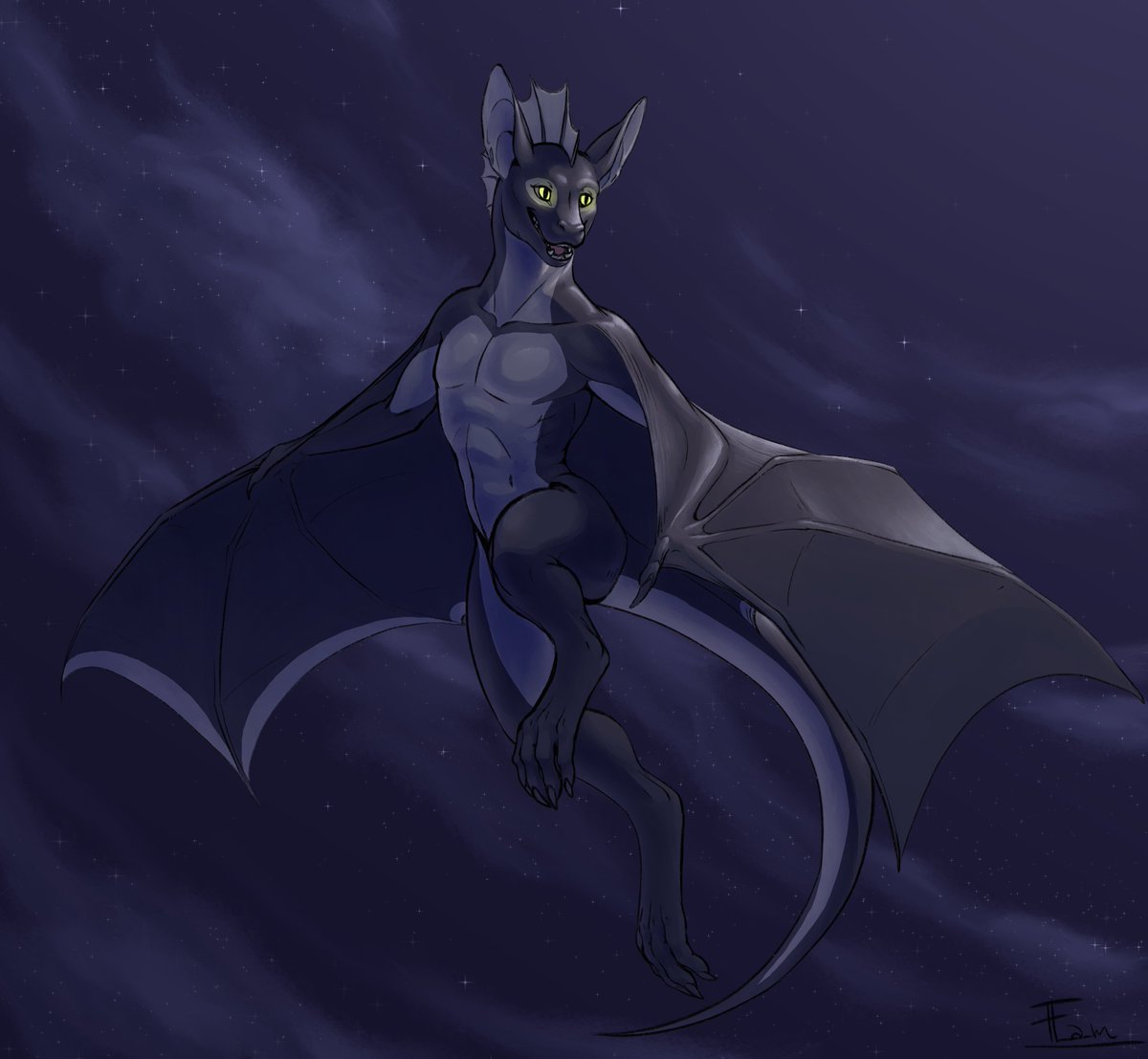 FlamSinger's tweet photo. Digital drawing of @VarghusBat 's character  :3 https://t.co/y9s2kKkmZH