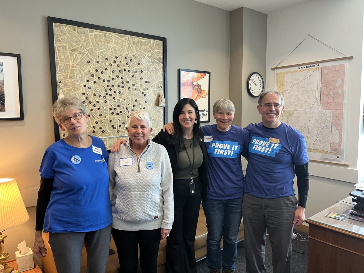 It was great to meet with ⁦<a href="/gus_heather/">Heather Gustafson</a>⁩ who is a proud supporter of Prove It First to protect all Minnesota’s waters from sulfide mining! #mnleg #ProveItFirst ⁦<a href="/FriendsBWCAW/">Friends of the BWCAW</a>⁩