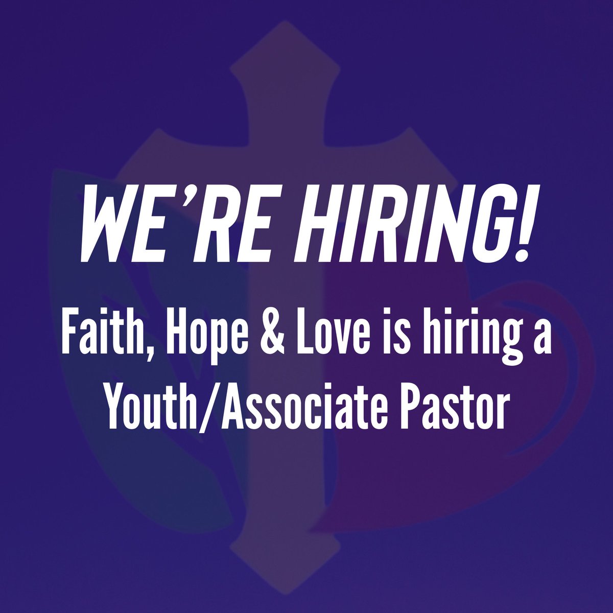 FaithHopeLoveFC's tweet photo. Faith, Hope &amp; Love Family Church is looking for a man of God to serve as Youth/Associate Pastor. 

https://t.co/mnvahTv6Ln https://t.co/CFOdXBRmuJ