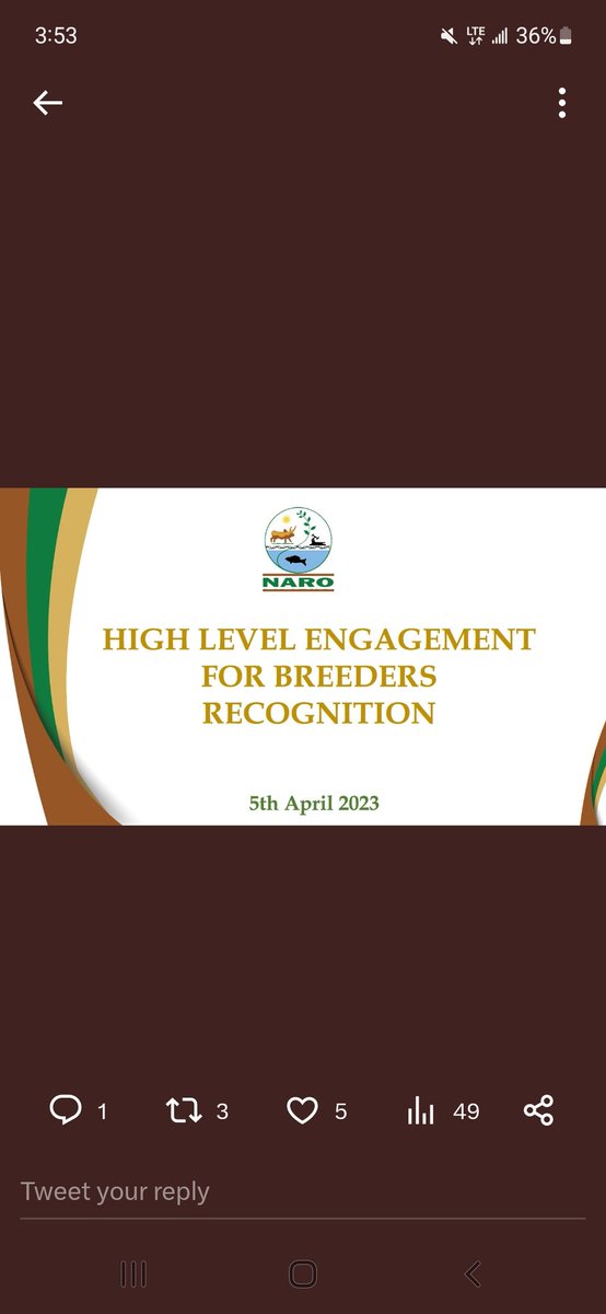 FrankTumwebazek's tweet photo. Officiated at a ceremony of recognising eminent scientists/breeders organised by @narouganda . I appreciated their efforts in building &amp; sustaining our food systems. Government is committed to supporting these scientists because they are the key enablers of the knowledge economy. https://t.co/SVmu7r5Pgg