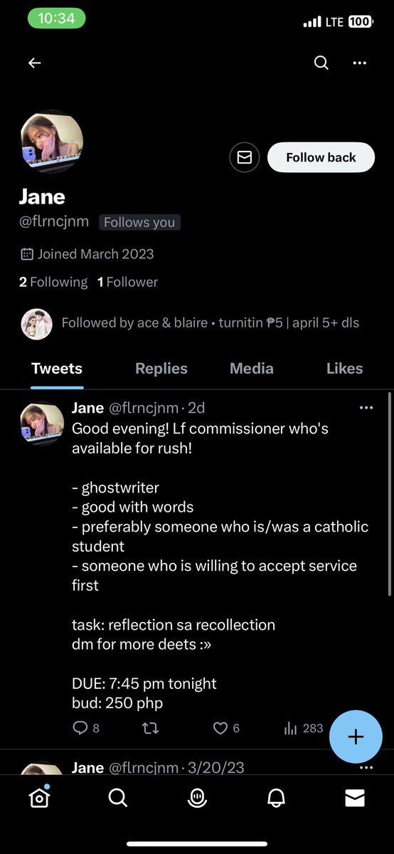 lf commissioner (for exposure)

DO NOT TRANSACT WITH @flrncjnm 

pumayag ako na payment first kasi sabi mo 10 am kinabukasan ka magbabayad🙂 after ko ibigay output di ka na nagreply