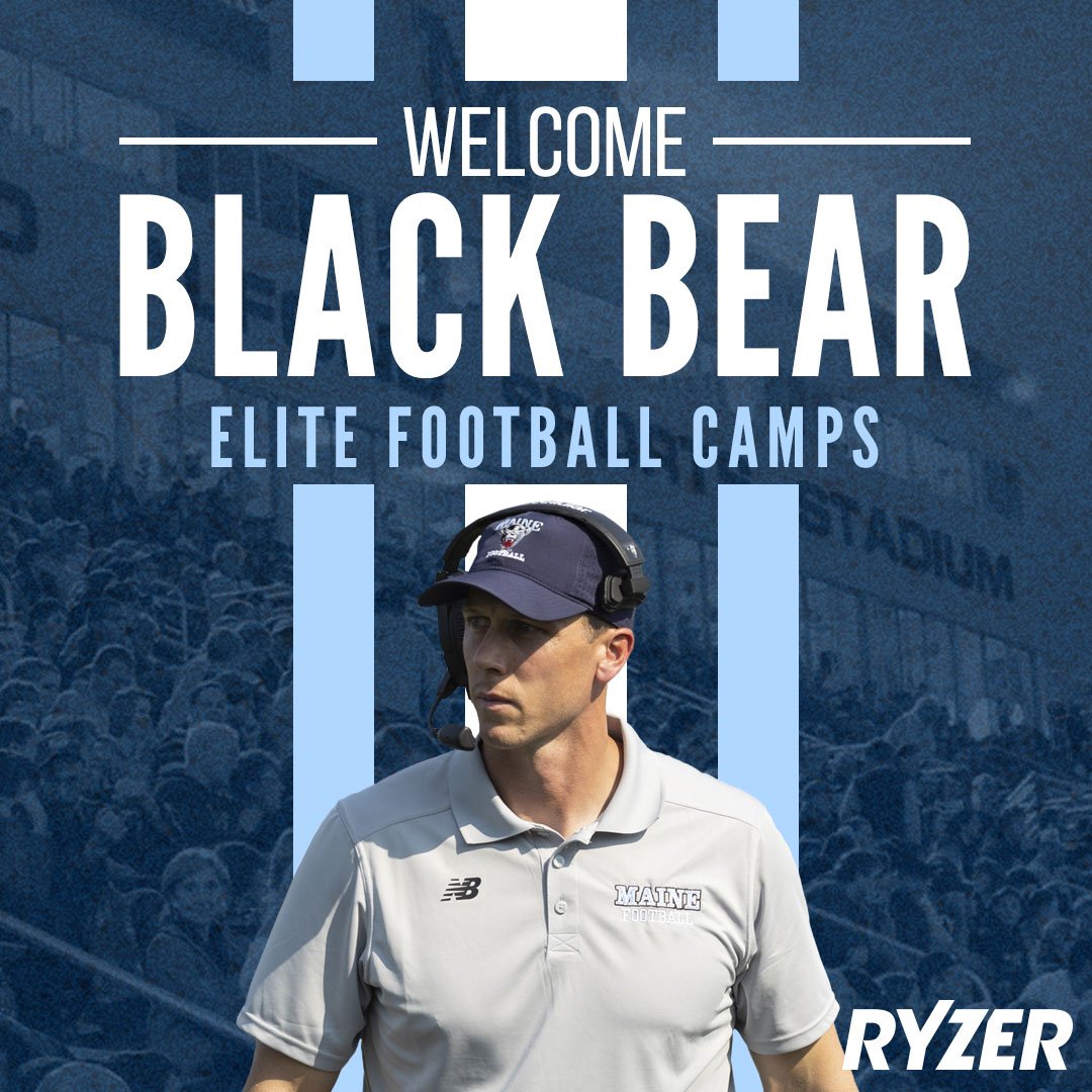 Ryzer's tweet photo. Welcome Black Bear Elite Football Camps 🏈 at The University of Maine to the #RyzerFam! Be sure to turn on your Ryzer alerts for Black Bear Elite Football Camps; to know when new camps are open for registration! #football #blackbearnation @BlackBearsFB  @CoachStevensFB https://t.co/GgMIR4J9IL