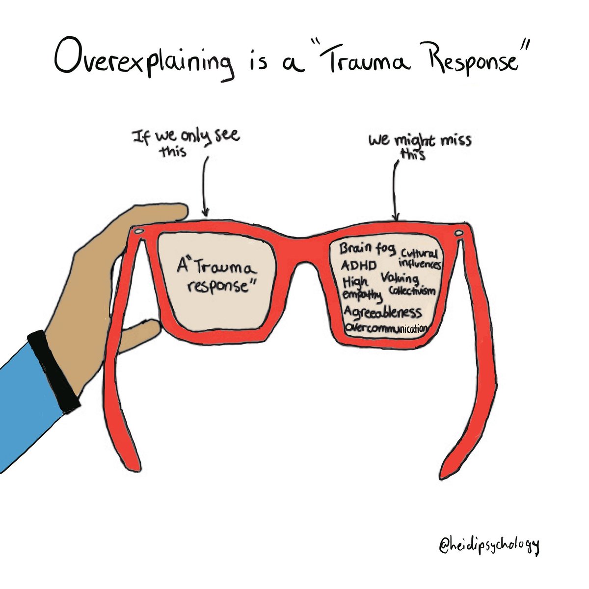 heidipsychology's tweet photo. It is of course important to be 'trauma informed', but sometimes having a fixed way of viewing things can close us off to other possibilities ✍️🏽🤎
#psychology #mentalhealth #Dclinpsy https://t.co/uBusA9Gu5r