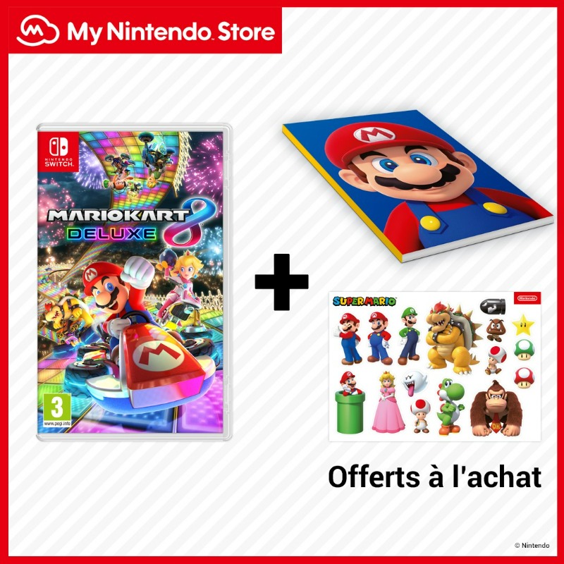 NintendoStoreFR's tweet photo. Pour l’achat de l'un de ces jeux Mario sur le My Nintendo Store, recevez un notebook et une feuille d'autocollants en bonus !