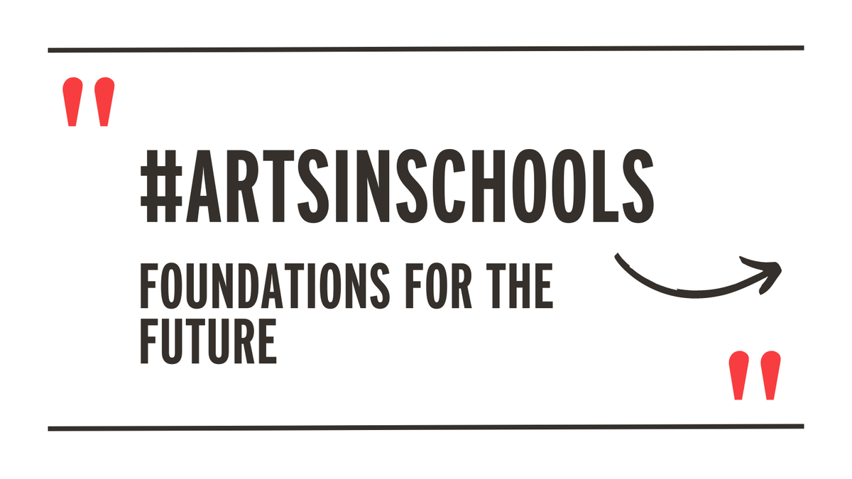 Last week, we published the new #ArtsInSchools report: Foundations for the Future - calling for a rethink of Englands state education system centring the arts.

🗣️ Help spread the word and continue sharing with your networks!

Read the full report: bit.ly/3KqDyhb