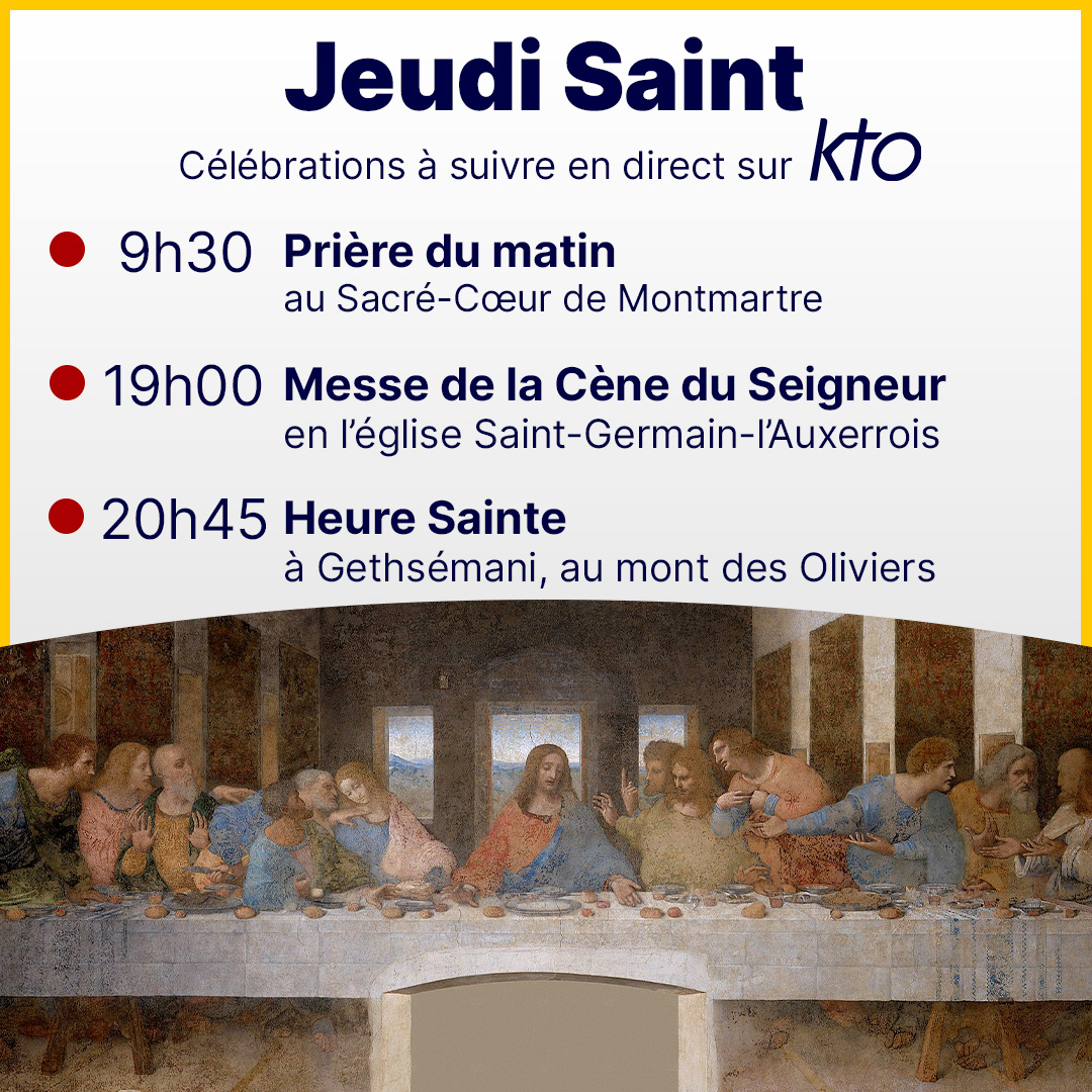 KTOTV's tweet image. ✝Suivez les célébrations du #TriduumPascal sur KTO

👉Découvrez les horaires des offices et toute la programmation détaillée sur ktotv.com/page/semaine-s…
