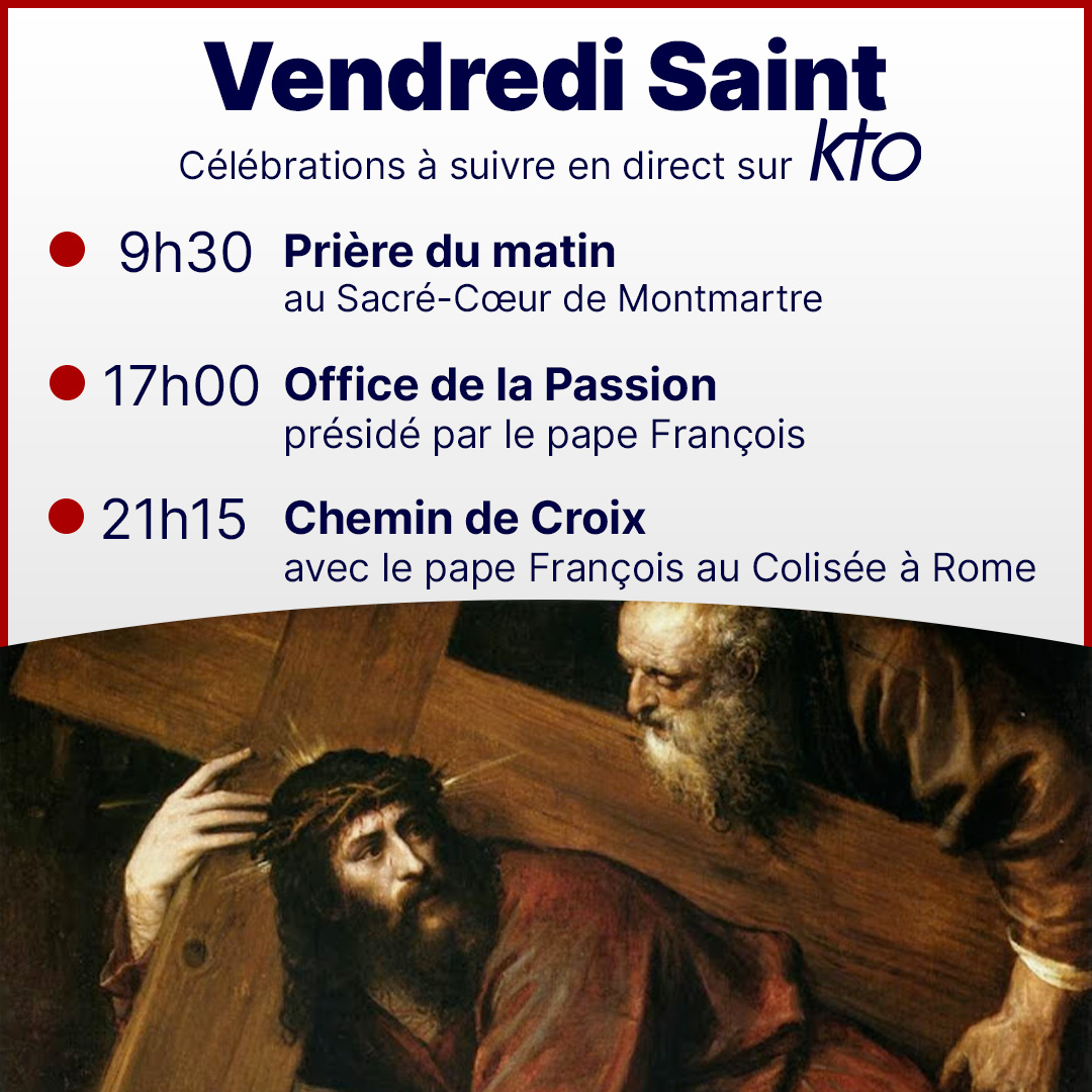 KTOTV's tweet image. ✝Suivez les célébrations du #TriduumPascal sur KTO

👉Découvrez les horaires des offices et toute la programmation détaillée sur ktotv.com/page/semaine-s…