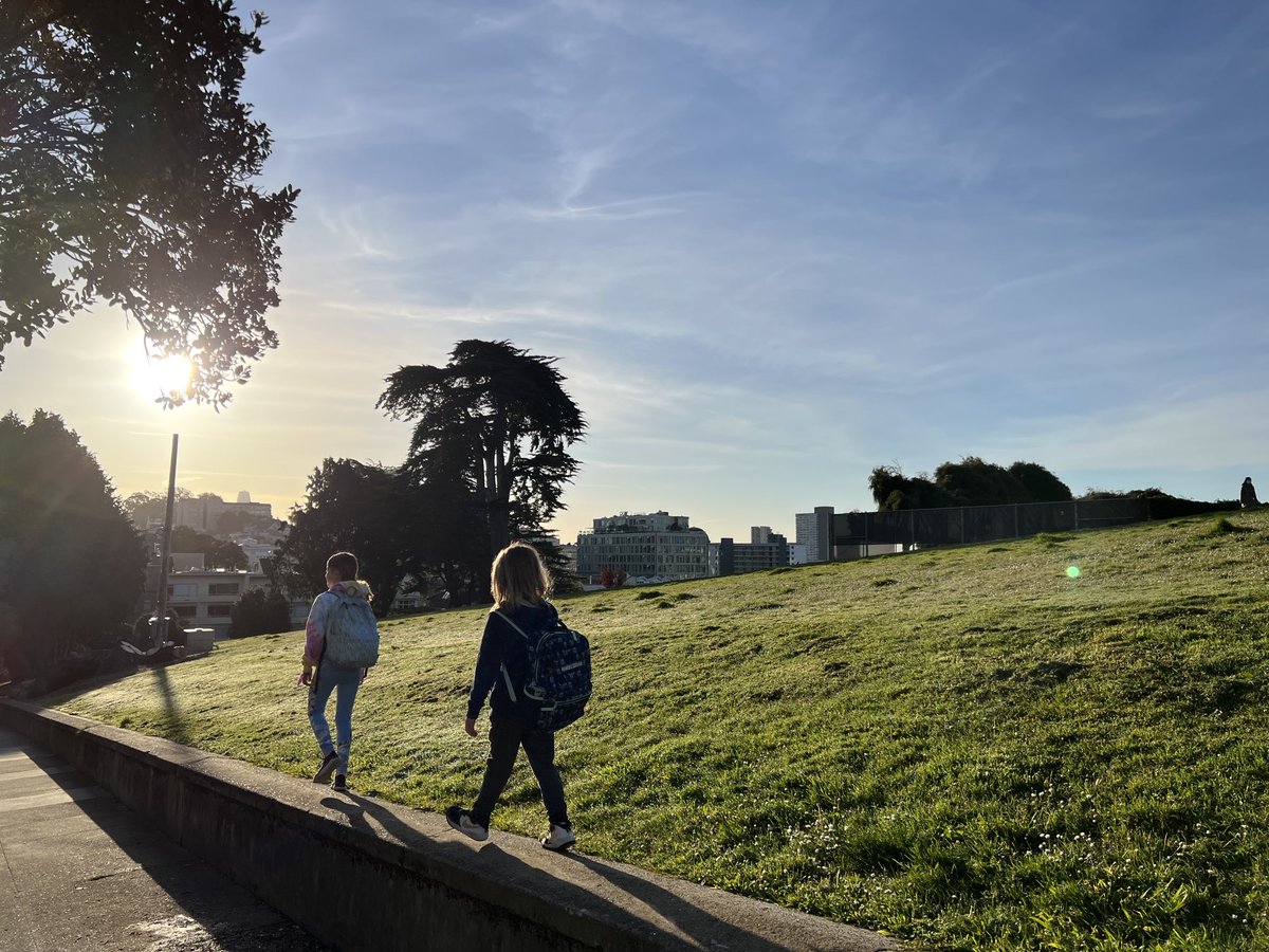 walk to school Wednesday … #SimplePleasures