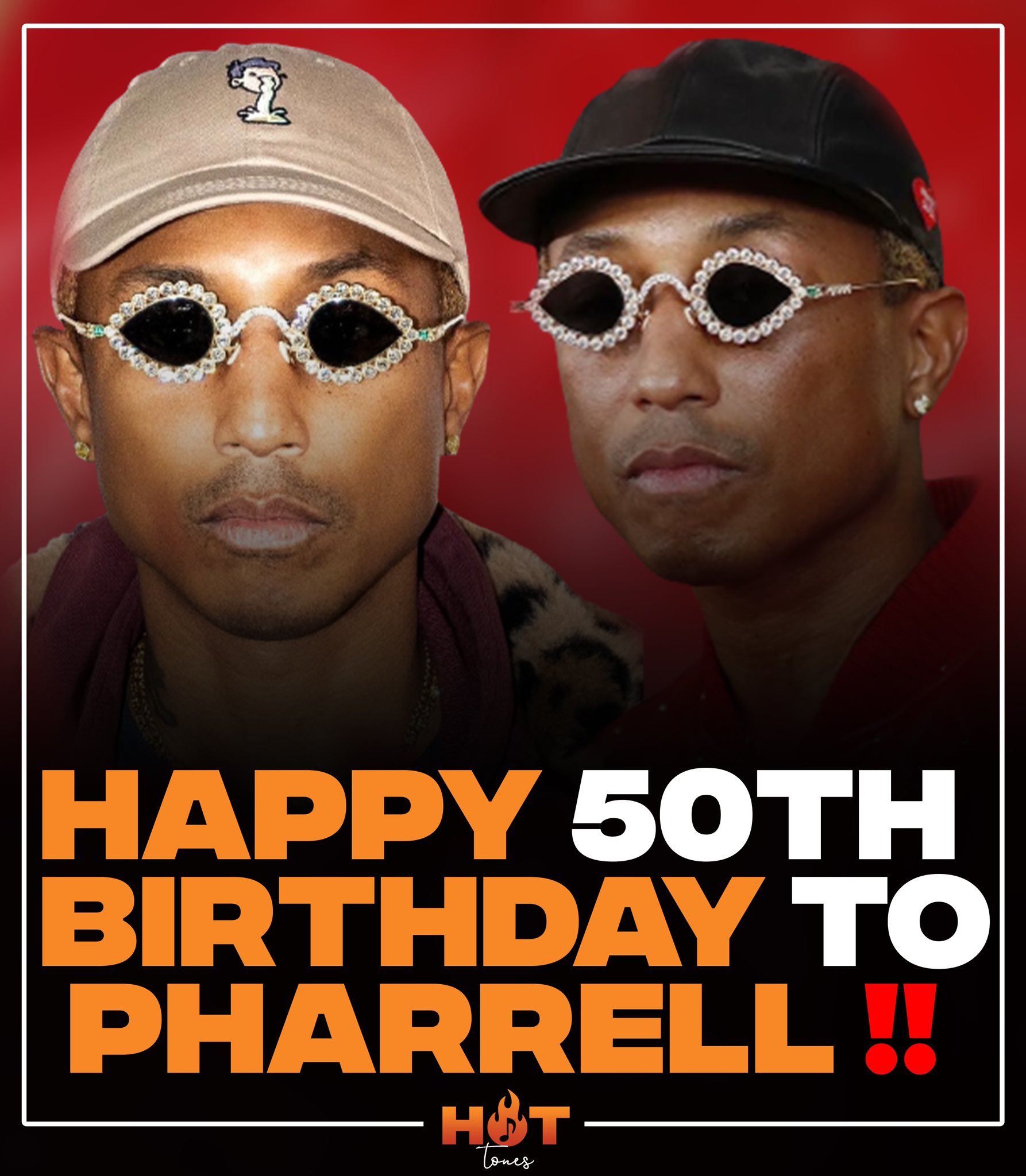 Happy 50th birthday to Pharrell Williams  Favorite song from him  