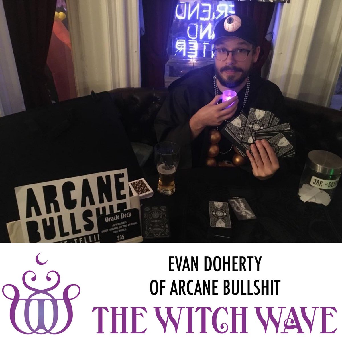🃏 NEW <a href="/WitchWavePod/">The Witch Wave</a> 🃏 <a href="/BullshitArcane/">ARCANE BULLSHIT</a>’s Evan Doherty discusses his evolving ideas about belief and skepticism, the inspiration behind his various satirical art projects, and how he maintains his foolish, nonsensical sensibility.

👨‍🎨🔮🤡🎴🤣📖

Listen wherever you get podcasts
