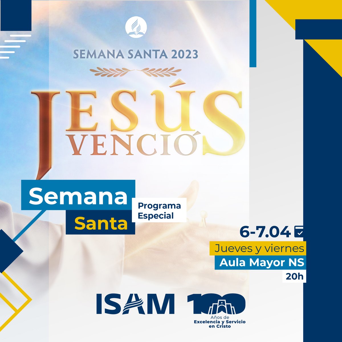 Este jueves y viernes vamos a compartir un programa juntos por Semana Santa
⏰¿Dónde? En el Aula Mayor del Nivel Superior a las 20h. 
¡Están todos invitados!