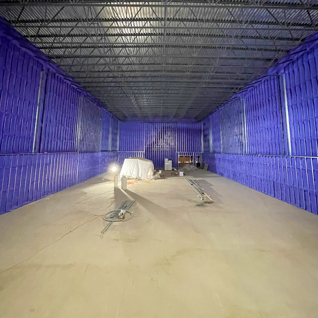 Any guesses what this space will be used for once complete? Hint: 🎾

Yes, this space will be an indoor tennis court. #Sprayfoam was the perfect solution because it's an air and vapour barrier in one, and it offers a high R-value per inch, maximizing thermal performance.