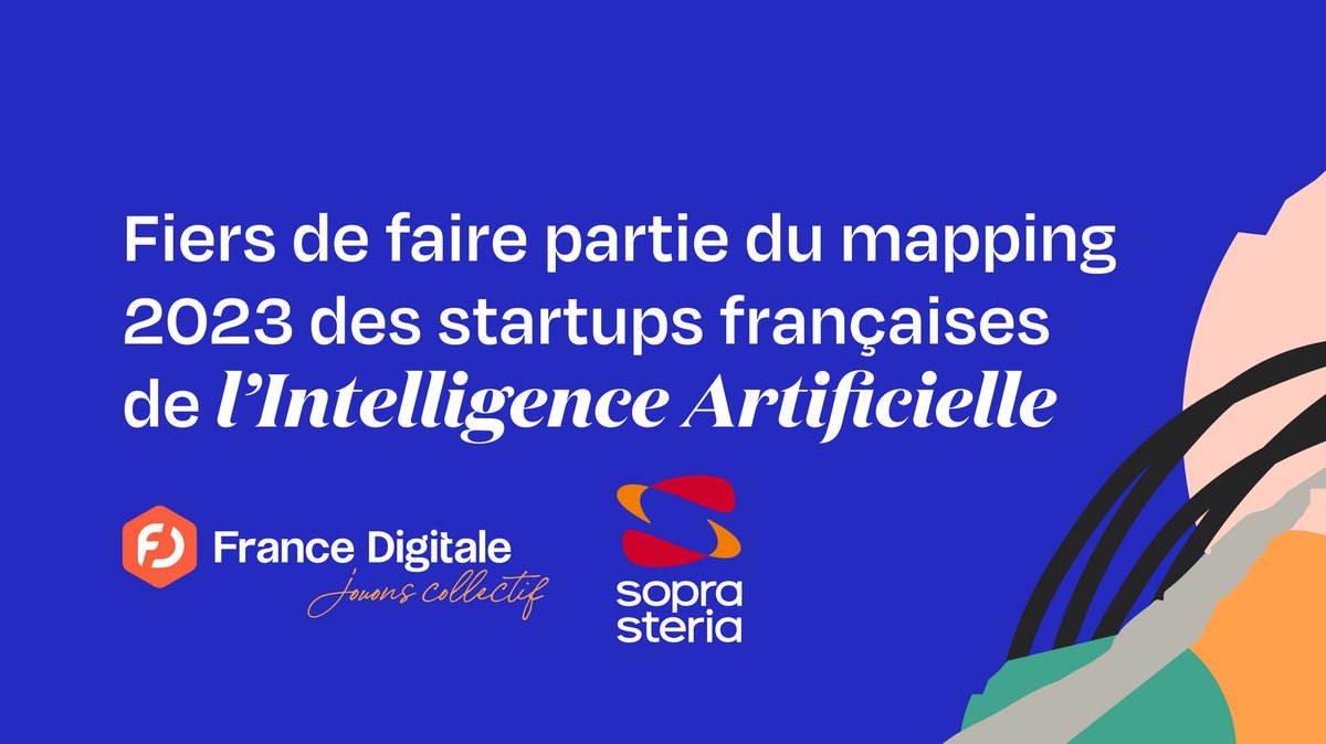 Fiers de figurer dans le mapping 2023 des startups de l’IA réalisé par <a href="/FRdigitale/">France Digitale</a>  C’est aux côtés de 590 startups que nous faisons rayonner le savoir-faire tech français 🇫🇷
francedigitale.org/publications/m…