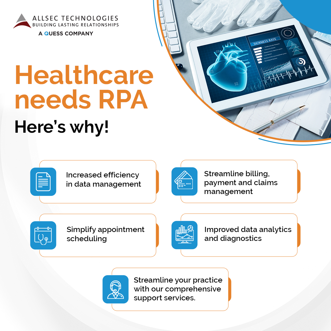 alldigitech's tweet photo. Say goodbye to tedious administrative tasks in healthcare support services with RPA. Discover how automation can improve the healthcare support industry in our latest infographic.
#AllsecTechnologies #HealthcareSupportServices #HealthcareIndustry #ClaimsManagement https://t.co/0TZjanOQuD