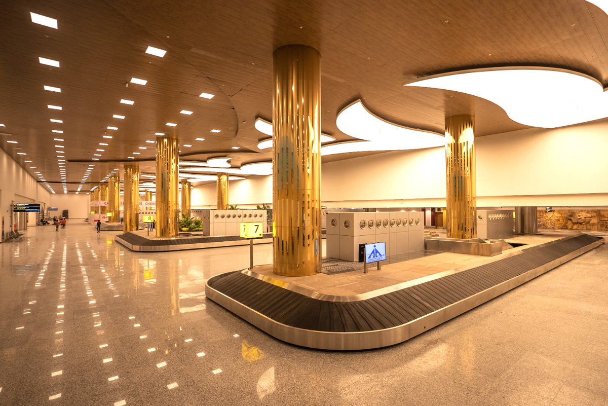 MoCA_GoI's tweet photo. The new integrated terminal building at #ChennaiAirport, spanning an area of 2,20,972 sqm., is set to cater to the growing air traffic in the state of Tamil Nadu. It’s also a reflection of the govt.’s commitment towards providing high-quality infrastructure to travellers. (1/3) https://t.co/3UMtjpGi8v