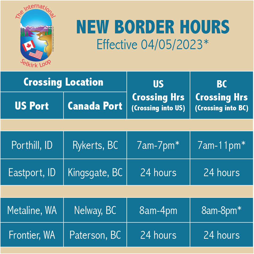 selkirkloop's tweet photo. Border hours have been adjusted again. Please share to spread the word. https://t.co/0GkPZLLDRa