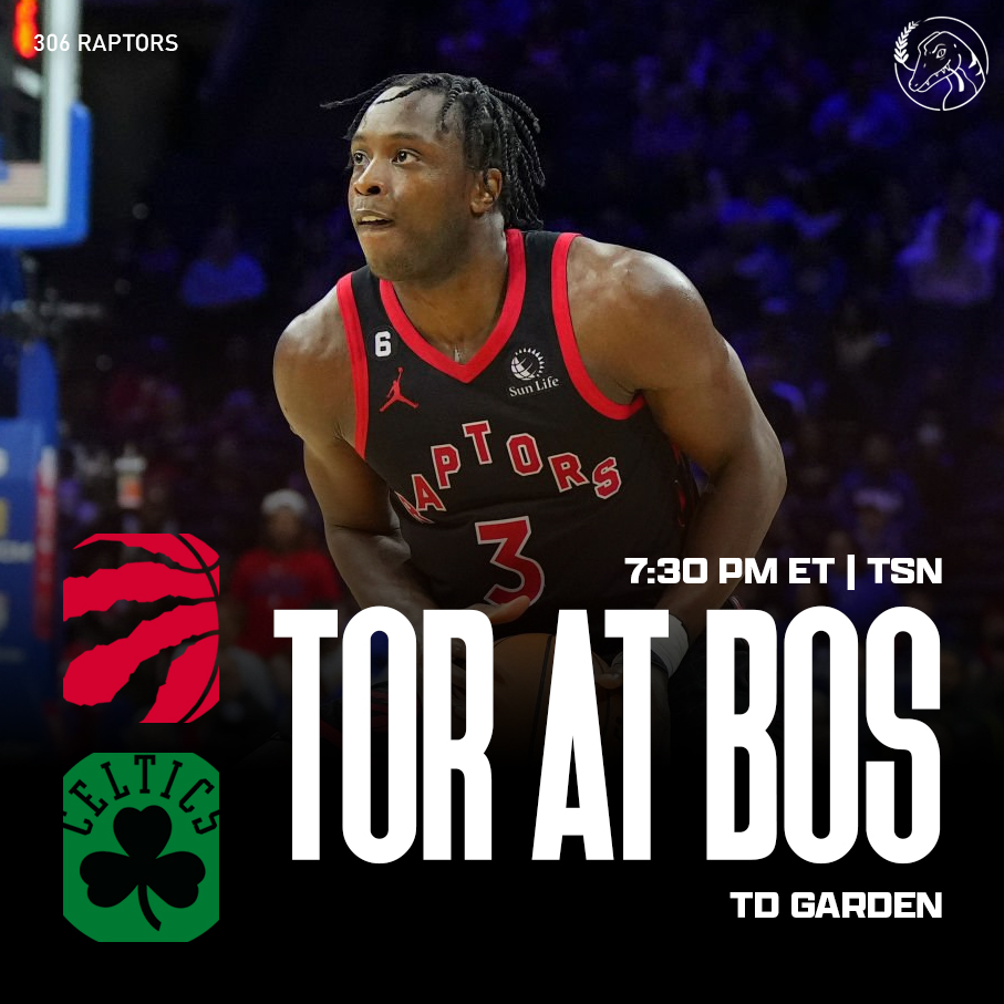 306Raptors's tweet photo. GAMEDAY: Toronto Raptors (40-39) at Boston Celtics (54-25) | 7:30 pm ET | TSN

Three games remain in the regular season and the first two both come on the road in Boston. Every game is HUGE the rest of the way.

Let’s Go Raptors! https://t.co/sJ2Wx0CIWO