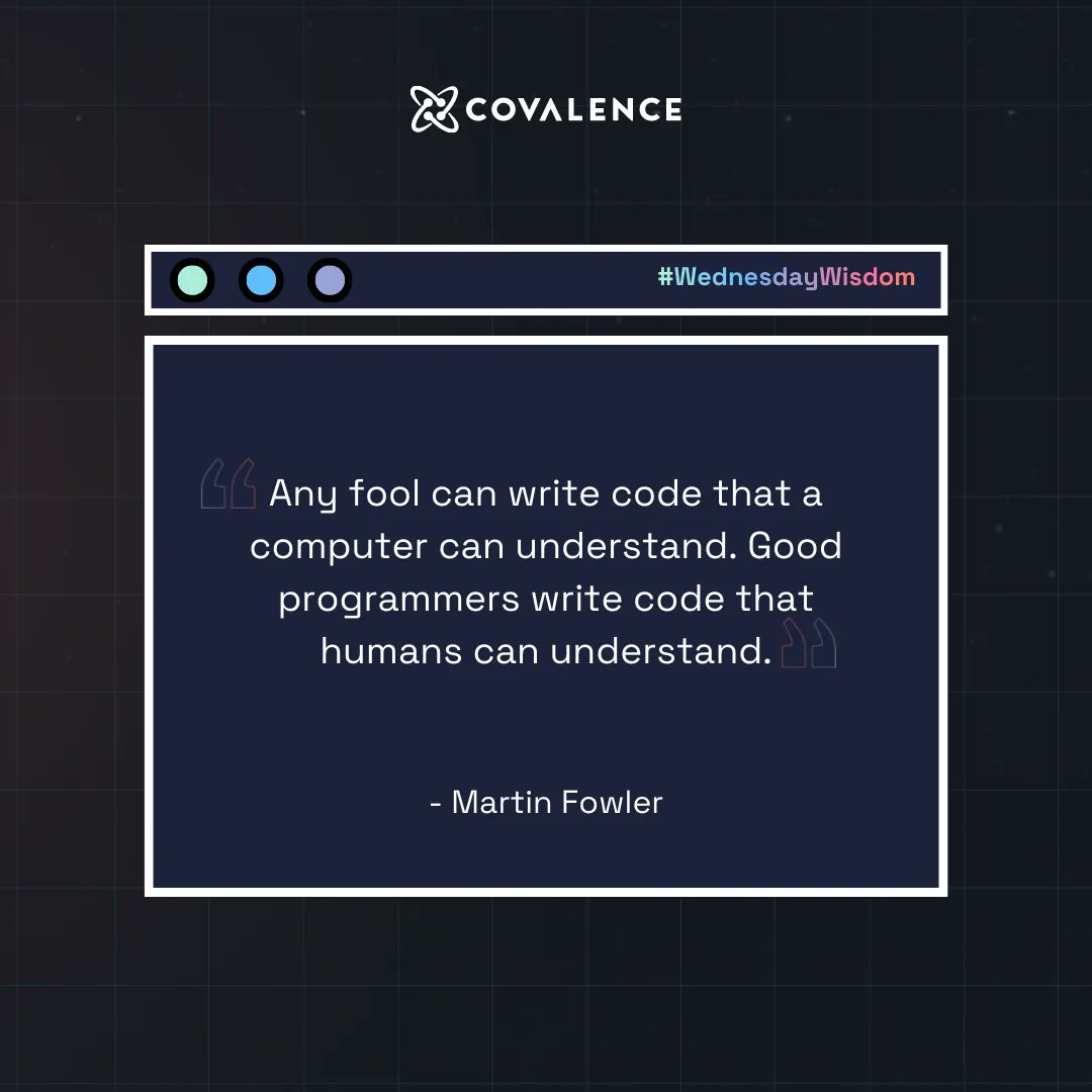 covalence_io's tweet image. Are you ready to become a skilled programmer who writes code that is efficient, understandable and user-friendly?

Click here to find out how: covalence.io/programs

#Keepcalmandcodeon #programming101 #learnprogramming #catalystfullstackcourse #codewithcovalence #html #css