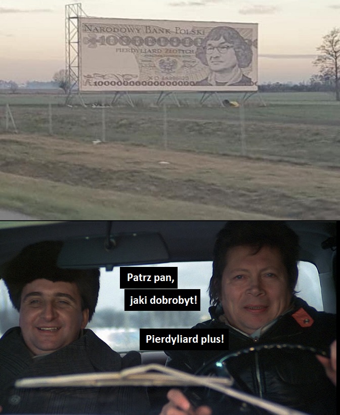 Jeden billboard za Poznaniem, Wielkopolska.
Brunet wieczorową porą, reż. Stanisław Bareja.