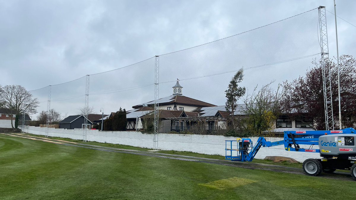 Work now complete on our new boundary netting, just in time for the start of the new season next week!