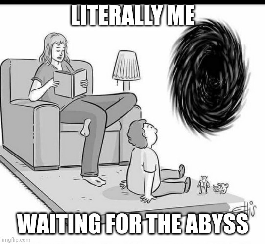 Cajel0x's tweet photo. Literally me waiting to get inside since 2022. Hahaha

#Meme #TheAbyss https://t.co/e43C4Bci8l