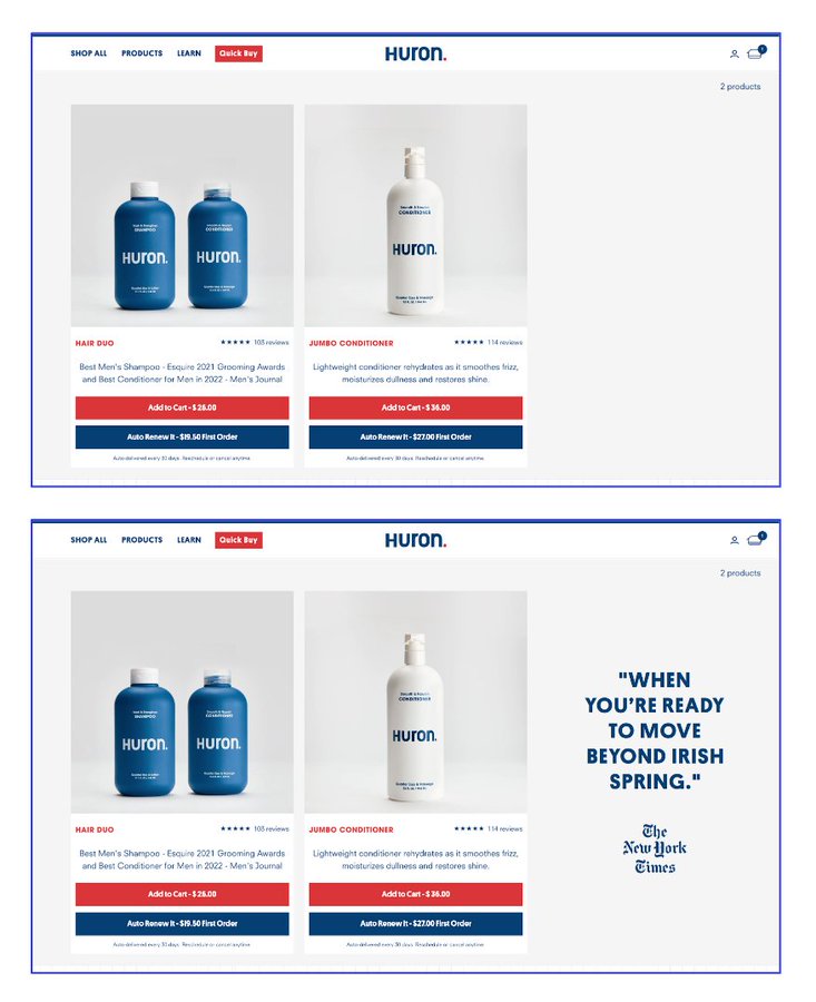 itsOddit's tweet image. Utilize empty product slots as opportunities to build trust, especially when you've got awesome press quotes 🤘