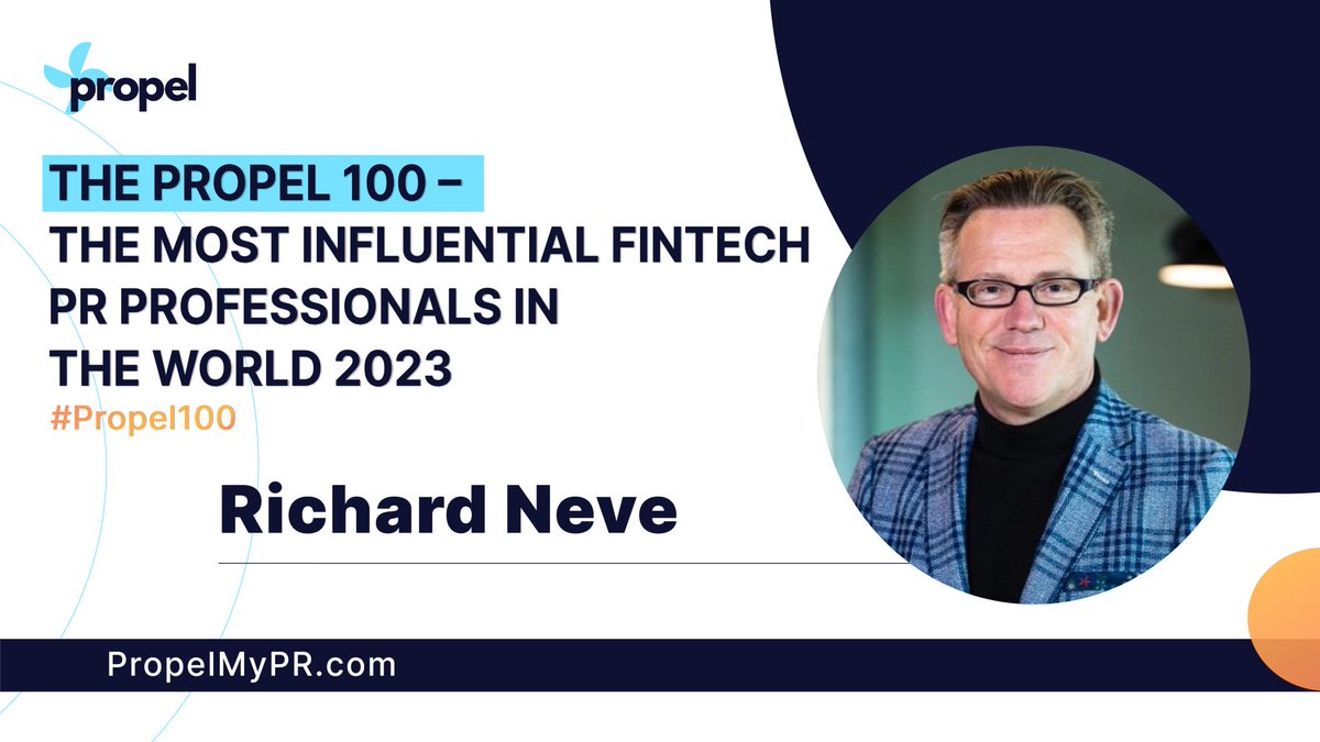 Richard Neve <a href="/fintechcomms/">FinTech Comms</a> among the most influential fintech PR professionals in the world #2023 #fintech #congrats <a href="/CognitoMedia/">Cognito</a> #Amsterdam #Propel100 #PR #shakersandmovers #influencer #RichardNeve 
propelmypr.com/blog/the-prope…