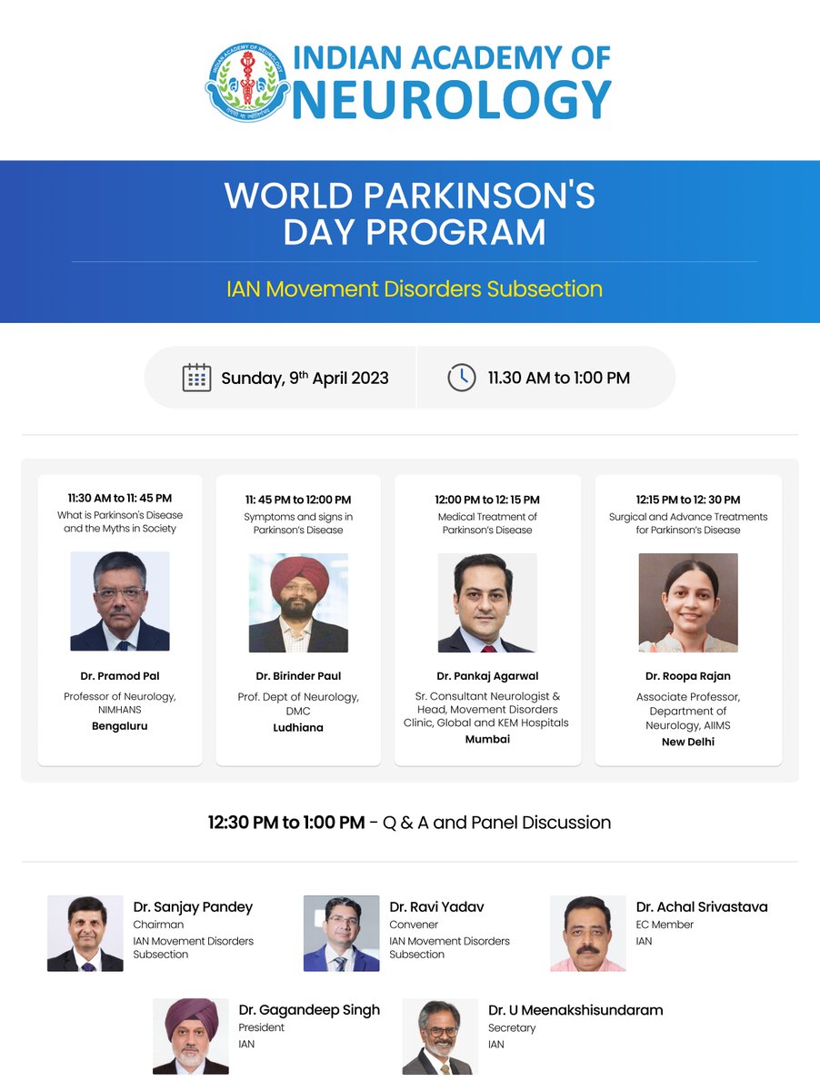 Join us for the 'World Parkinson's Day' webinar @amritafbd @AmritaHospitals