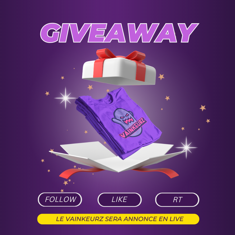 🎁TEE-SHIRT CADEAU🎁

Pour participer :
🔁#RT &amp; Like
⏩Follow <a href="/ELMAAX_/">ELMAAX</a> &amp; @Vainkeurz 
👥Tag 2 amis à toi !

T.A.S le 09/04 en live #twitch 🍀

#Limoges #Giveaway #Concours #Cadeau #Vainkeurz #Stream #Chance