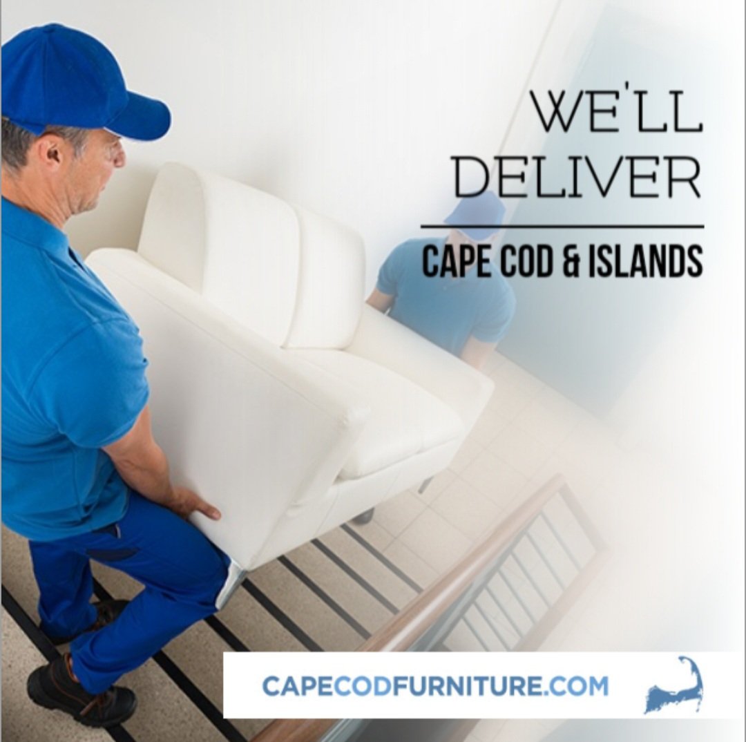 cape_furniture's tweet photo. If you're based on Nantucket or Martha's Vineyard, you'll be pleased to know that Cape Cod Furniture offers delivery to your area. For more information, give us a call at 508-771-4933.
https://t.co/xNVXKCjZJt
#wedeliver #CapeCodLiving #islands #hyannis #capecod https://t.co/FQUpzVaz7z