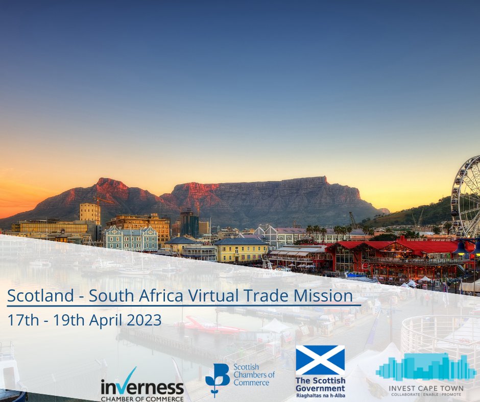 ExportInvernes's tweet photo. ✈ | Scotland – South Africa virtual Trade Mission
Hear why South Africa is a good place to invest. Join @ExportInvers on the 17th April as we are hosting a virtual trade mission to South Africa. 

For more info click here:  https://t.co/zMcYPRg6XC

#ICevents #ICconnecting https://t.co/3ij7WfaDTF
