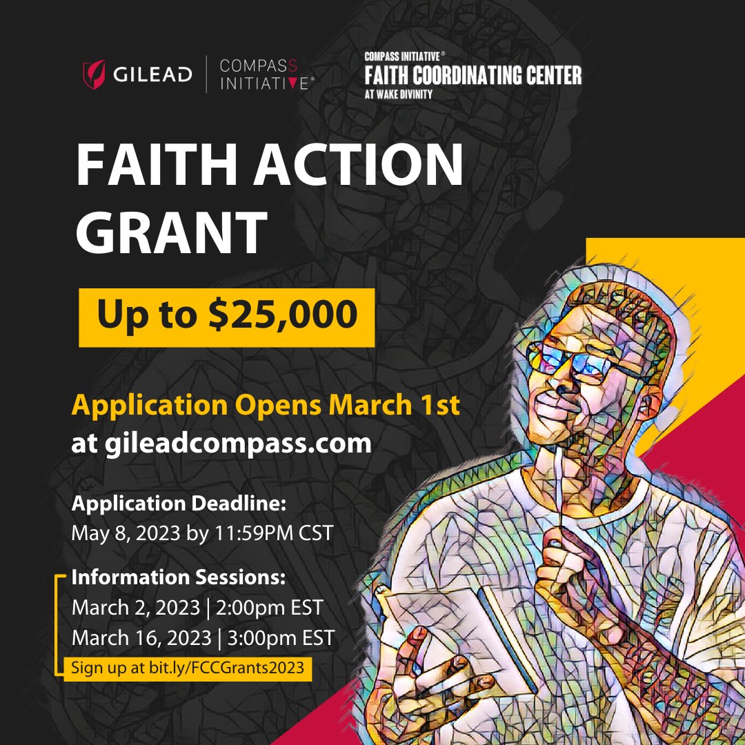 BeOurCOMPASS's tweet photo. Attention Southern-based orgs at the intersection of HIV and faith! Apply now for the Faith COMPASS CC's 2023 Grants. Don't miss this chance to receive funding. Learn more &amp; apply at https://t.co/WllQIeIA6u.

Act fast, the deadline to apply is Monday, May 8, 2023 at 11:59 PM CT. https://t.co/GMa1mcUykt