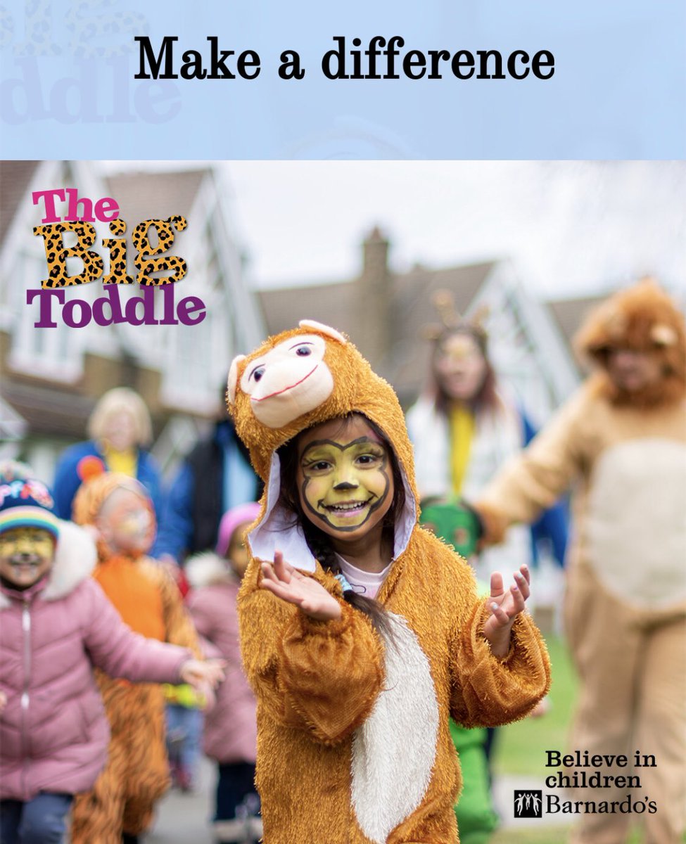 The Big Toddle is back! Take little steps towards a big difference 💚🏅👟Barnardos.org.uk/bigtoddle