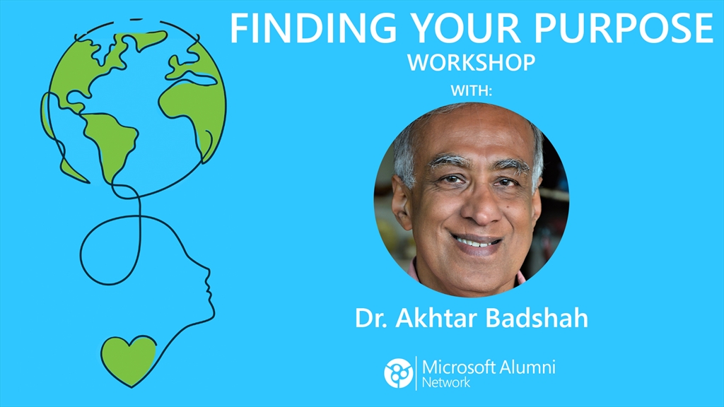microsoftalumni's tweet image. Whatever stage of life and career we are in, it's important to be clear on our purpose. #MSFTAlum Dr. @Akhtarbad will lead the Finding Your Purpose Workshop on 4/25, 9 to 10:30 a.m. (PDT). Register, and leave with your purpose statement! microsoftalumni.com/s/1769/19/inte…

#PurposeMindset