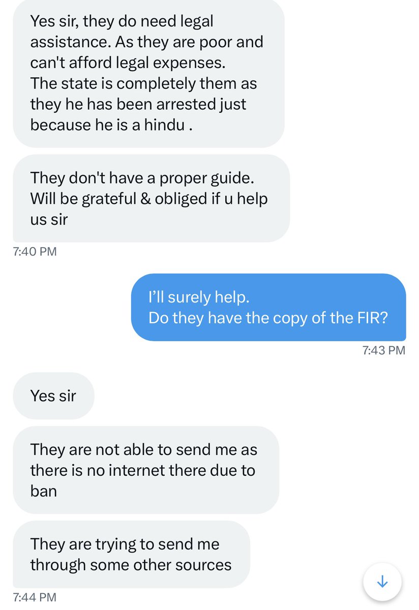 shashank_ssj's tweet photo. So Bengal Police is arresting Hindus without any ground for #RamNavamiViolence.

Got 2 SOS msgs 🚨

I’ve decided to assist them legally.

Posting this here so that if you all can get me in touch with others who need help. https://t.co/tPBn9cTvB1