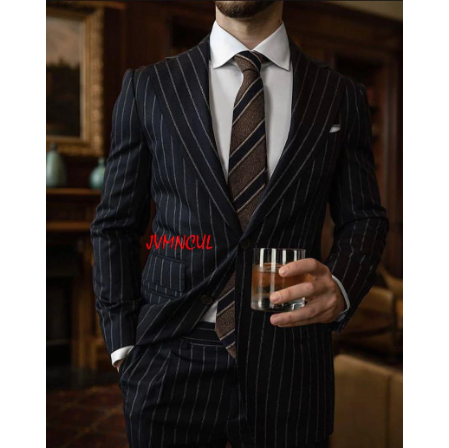 nwinn86's tweet photo. Latest Coat Pants Design Men's Suits Prom Tuxedos Slim Fit Classic Black Stripe Business Blazer Pants 2 Pieces(Jacket+Pant) #menstyle https://t.co/ZO8Ccc50UY https://t.co/BwzJIkVSC5