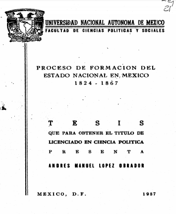 GuacamayanLeaks's tweet photo. Aquí puedes ver la versión pública de la tesis de @lopezobrador un logro del @INAImexico, otro instituto perseguido por la 4T.

https://t.co/JfoKiRFw8A https://t.co/f4T7YOOTcF