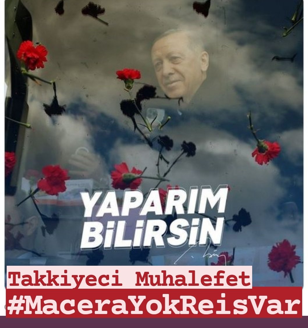 Bizlere
🇹🇷Türkiye yüzyılını yaşatan
CUMHURBAŞKANI ERDOĞAN
Ülkemizde
80 yılda yapılamayan hizmetleri gerçekleştirmiştir
14 Mayısta
Adayların geçmişinde
Neler yaptığı,
Neler başardığına göre
Karar verecegiz
AYİNESİ İŞTİR KİŞİNİN
LAFA BAKILMAZ
Takkiyeci Muhalefet
#MaceraYokReisVar